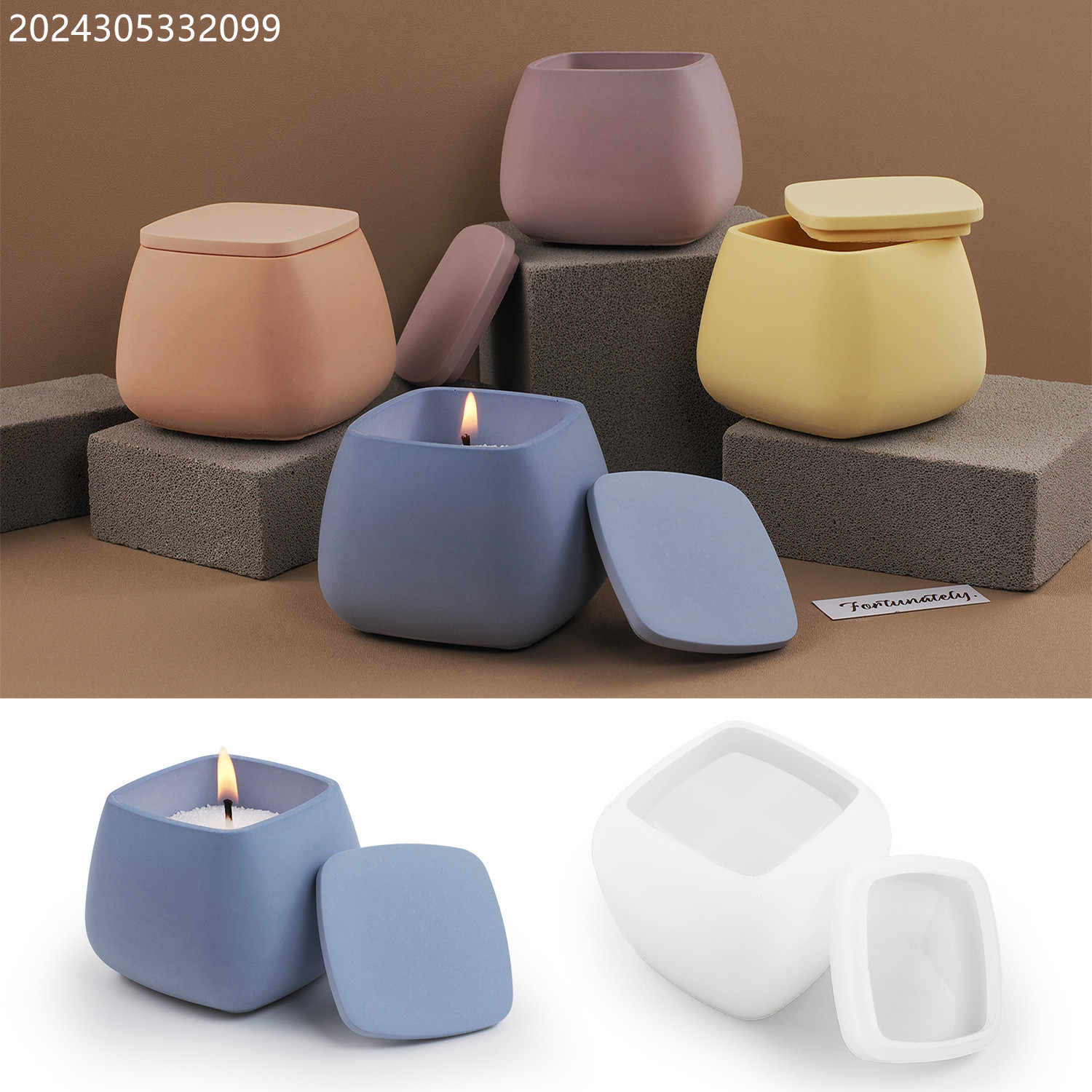 Candle Making Jars With Lids - Forma silikonowa DIY do żywicy epoksydowej,