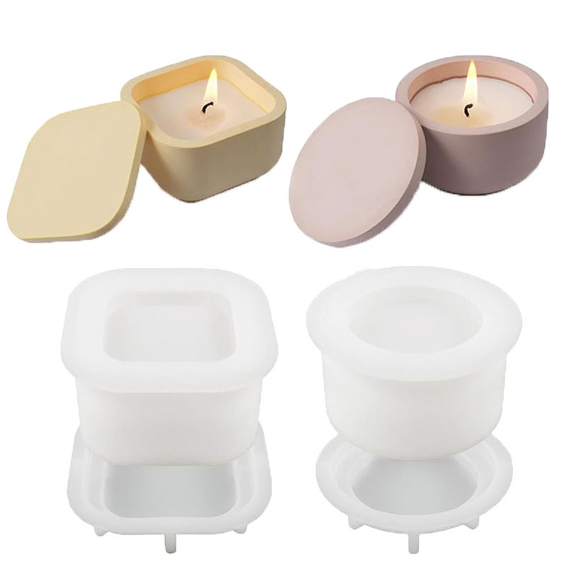 1 zestaw DIY Silikonowa forma  – Candle Making Jars With Lids recenzja i cena
